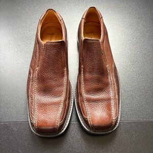 Florsheim‎ Men's Derek Cognac Brown Leather Slip-On Shoes sheepskin office 8.5